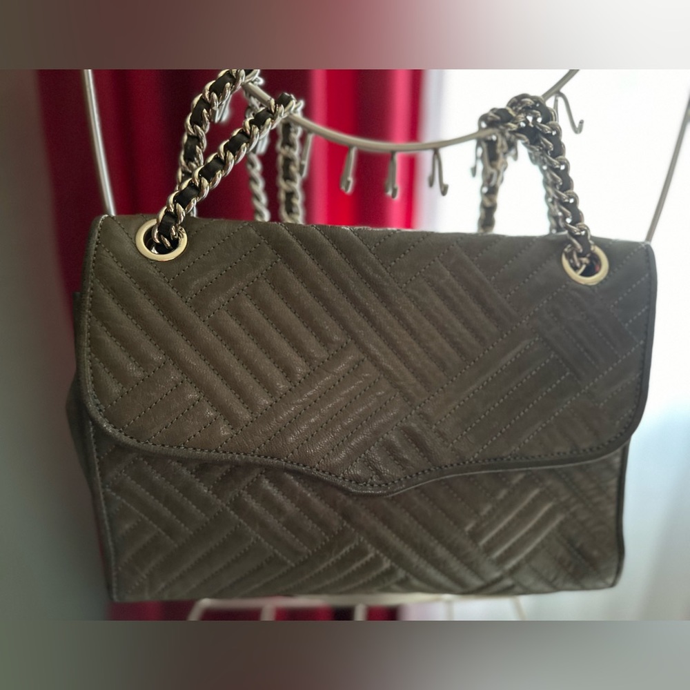 Green Leather Rebecca Minkoff Oversized Shoulder Bag
